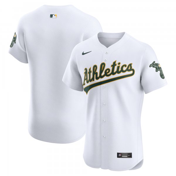 Men's Oakland Athletics Nike White Home Elite Jersey