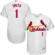 St. Louis Cardinals #1 Ozzie Smith White Flexbase Collection Stitched MLB Jersey