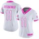 Nike Arizona Cardinals #11 Larry Fitzgerald White/Pink Women's Stitched NFL Limited Rush Fashion Jersey