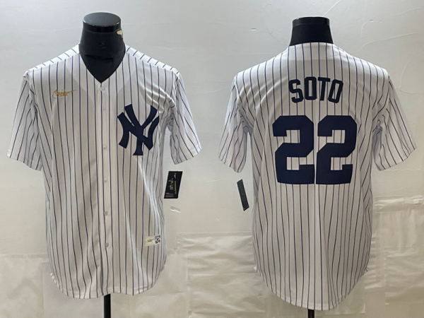 Men's Nike New York Yankees Jersey #22 Juan Soto White Jersey