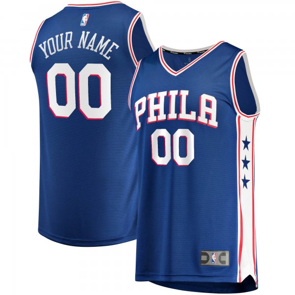 Youth Philadelphia 76ers Fanatics Royal Fast Break Custom Replica Jersey - Icon Edition