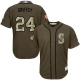 Seattle Mariners #24 Ken Griffey Green Salute to Service Stitched MLB Jersey