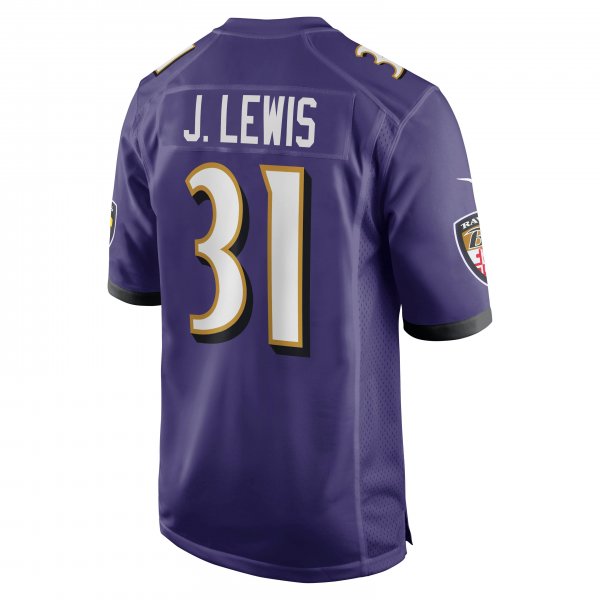 Men's Baltimore Ravens Jamal Lewis Nike Purple Game Retired Player Jersey