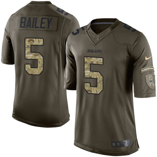 Nike Dallas Cowboys #5 Dan Bailey Green Men's Stitched NFL Limited Salute To Service Jersey