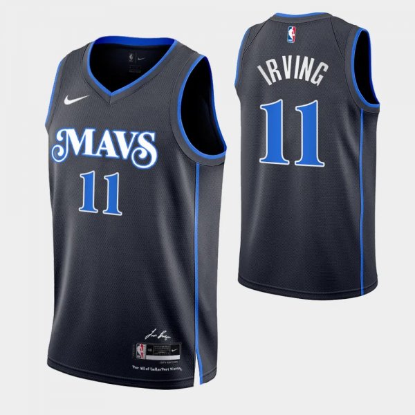 2023-24 City Edition Dallas Mavericks #11 Kyrie Irving Grey Swingman Jersey