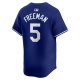 Men's Los Angeles Dodgers Freddie Freeman Nike Royal Alternate Limited Player Jersey