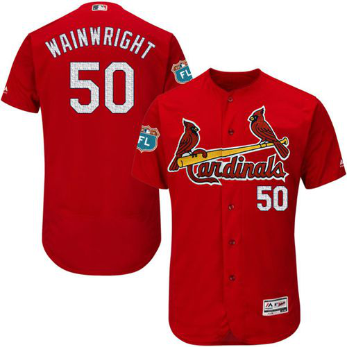 St. Louis Cardinals #50 Adam Wainwright Red Flexbase Collection Stitched MLB Jersey