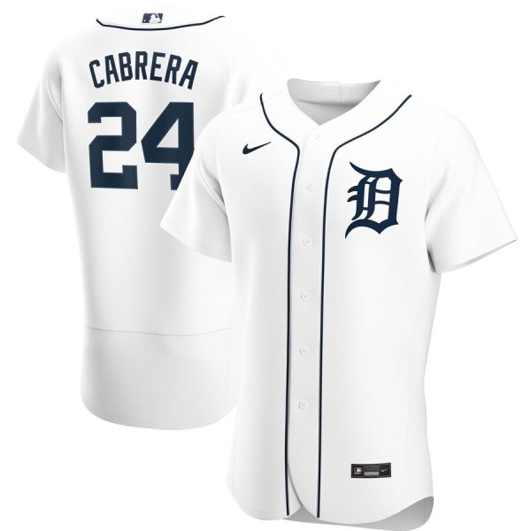 Men's Nike Detroit Tigers #24 Miguel Cabrera White Home 2020 Player MLB Jersey