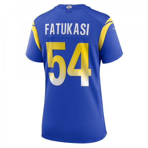 Women's Los Angeles Rams Olakunle Fatukasi Nike  Royal  Game Jersey