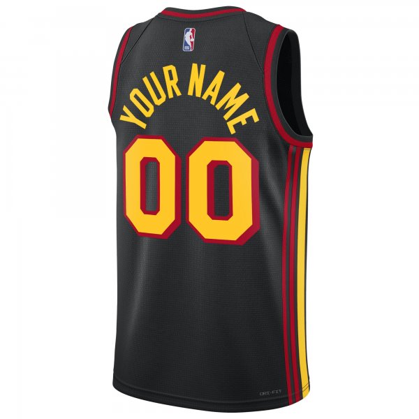 Unisex Atlanta Hawks Jordan Brand Black 2022/23 Swingman Custom Jersey - Statement Edition