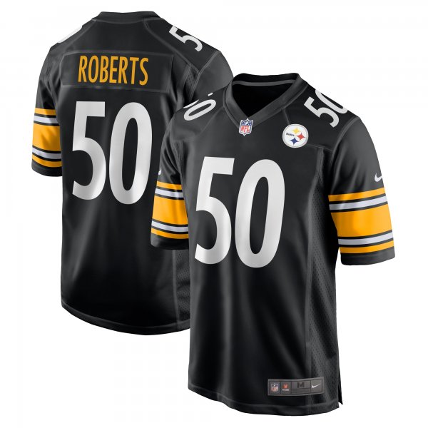 Men's Pittsburgh Steelers Elandon Roberts Nike  Black  Game Jersey