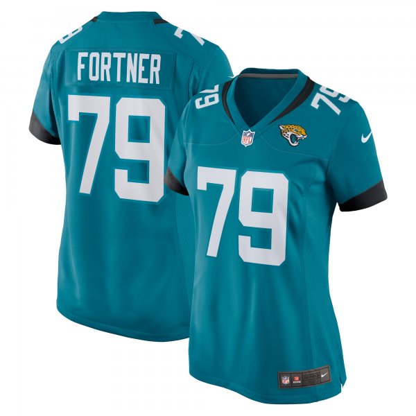 Women's Jacksonville Jaguars Luke Fortner Nike Teal Game Jersey