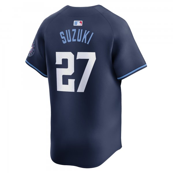 Men's Chicago Cubs Seiya Suzuki Nike Navy City Connect Limited Player Jersey