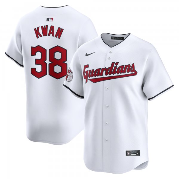 Men's Cleveland Guardians #38 Steven Kwan Nike White Home Limited Player Jersey