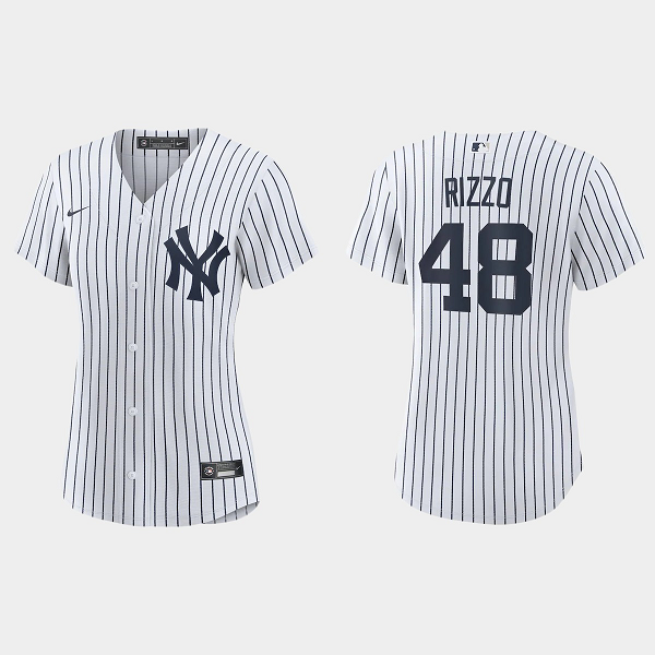 Women's New York Yankees #48 Anthony Rizzo White Cool Base Home Jersey