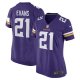 Women's Minnesota Vikings Akayleb Evans Nike Purple Game Player Jersey