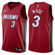 Nike Men's Miami Heat #3 Dwyane Wade Red Swingman Statement Edition NBA Jersey