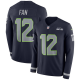 Men's Seattle Seahawks #12 Fan Nike Navy Therma Long Sleeve Jersey