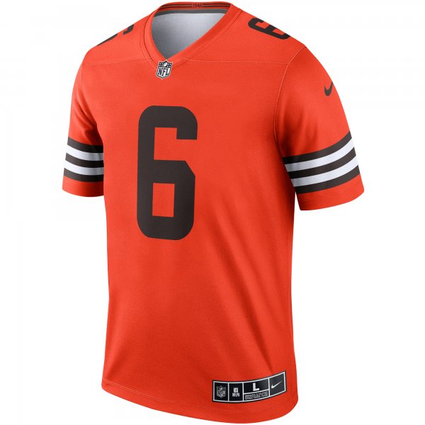 Men's Cleveland Browns Baker Mayfield Nike Orange Inverted Legend Jersey