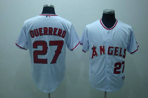 Los Angeles Angels of Anaheim #27 Vladimir Guerrero Stitched White MLB Jersey