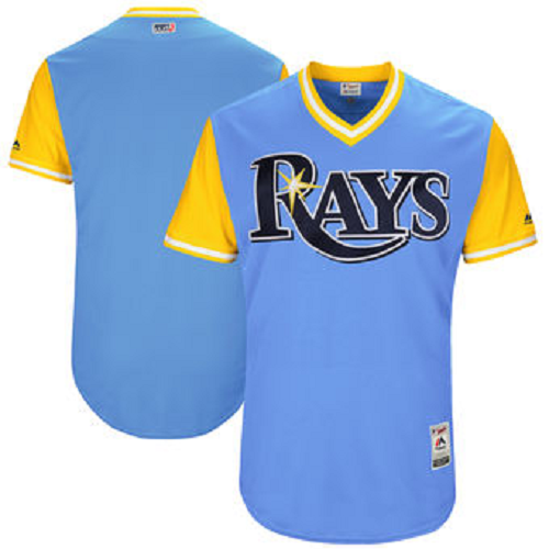 Men's Tampa Bay Rays Majestic Light Blue 2017 Players Weekend Team Jersey