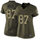 Nike Kansas City Chiefs #87 Travis Kelce Green Women's Stitched NFL Limited Salute to Service Jersey