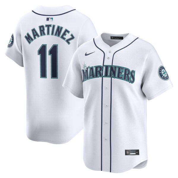 Men's Seattle Mariners #11 Edgar Martinez Nike White Home Limited Player Jersey