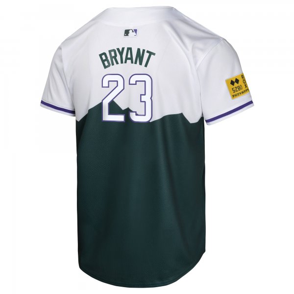 Youth Colorado Rockies Kris Bryant Nike Green City Connect Limited Player Jersey