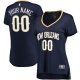 Women's New Orleans Pelicans Fanatics Navy Fast Break Custom Jersey - Icon Edition