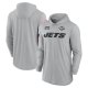 Men's Nike Gray New York Jets 2024 Salute to Service Lightweight Performance Long Sleeve Hoodie T-Shirt