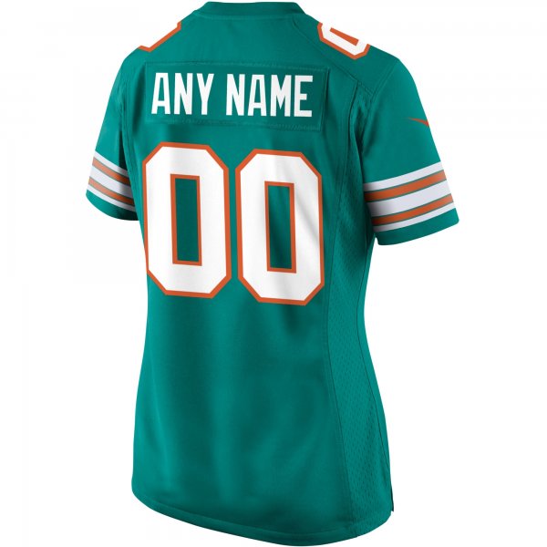 Women's Nike Aqua Miami Dolphins Alternate Custom Game Jersey