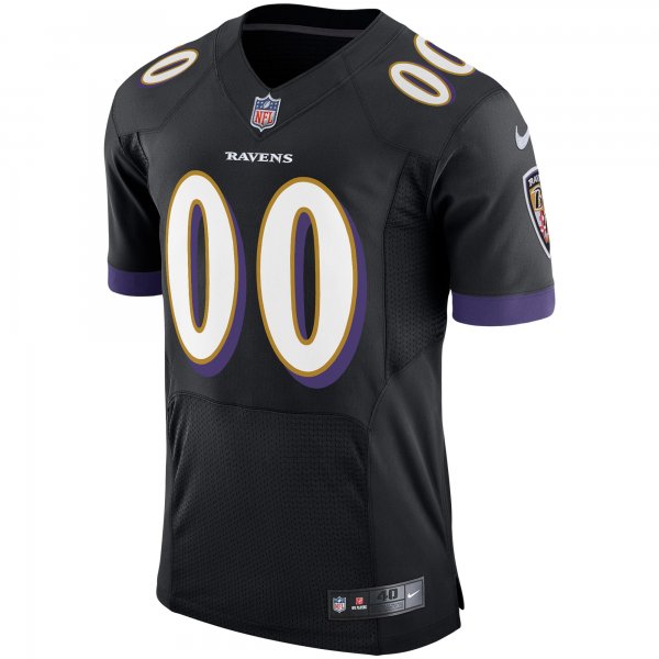 Men's Baltimore Ravens Nike Black Speed Machine Elite Custom Jersey