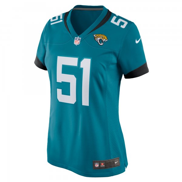 Women's Jacksonville Jaguars Ventrell Miller Nike  Teal  Game Jersey