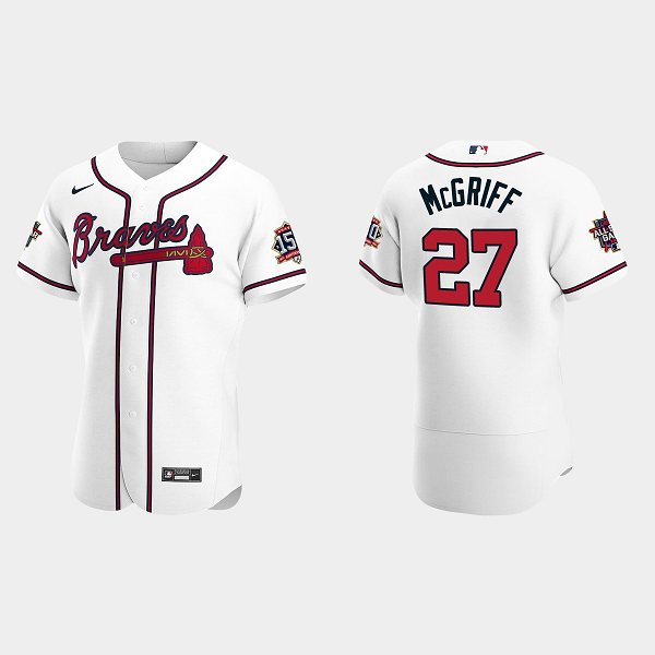 Men's Atlanta Braves #27 Fred McGriff White 2021 MLB All-Star Game Jersey