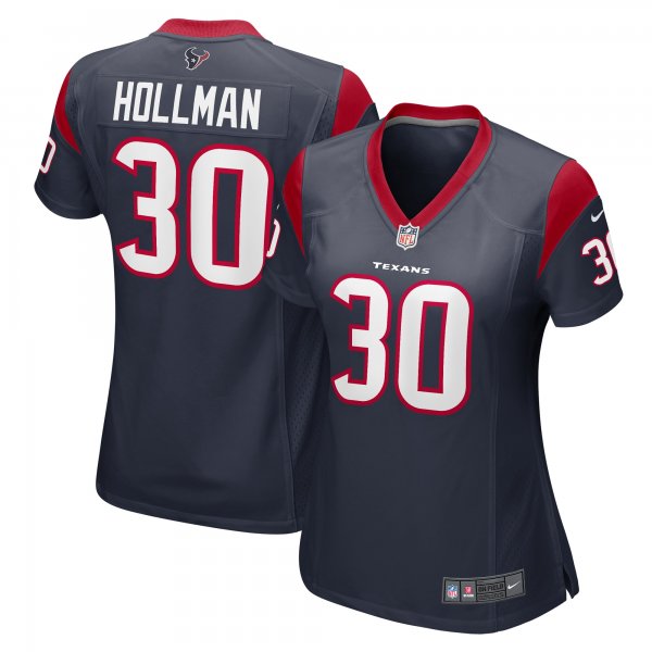 Women's Houston Texans Ka'Dar Hollman Nike  Navy Team Game Jersey