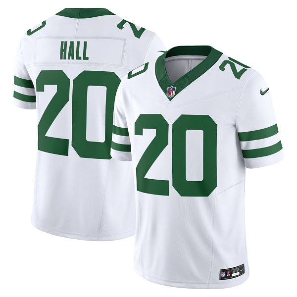 Men's New York Jets #20 Breece Hall Nike White Legacy Vapor F.U.S.E. Limited Jersey