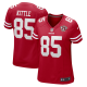 Women's San Francisco 49ers George Kittle Nike Scarlet 75th Anniversary Game Player Jersey-(2022 New Style)