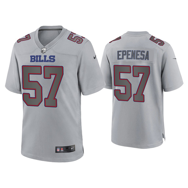 Men's Buffalo Bills A.J. Epenesa Gray Atmosphere Fashion Game Jersey