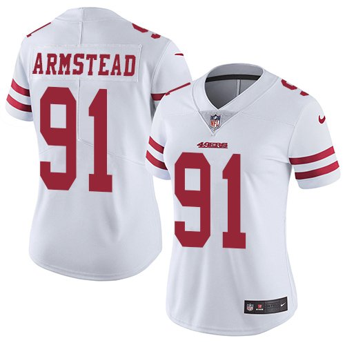 Nike San Francisco 49ers #91 Arik Armstead White Women's Stitched NFL Vapor Untouchable Limited Jersey