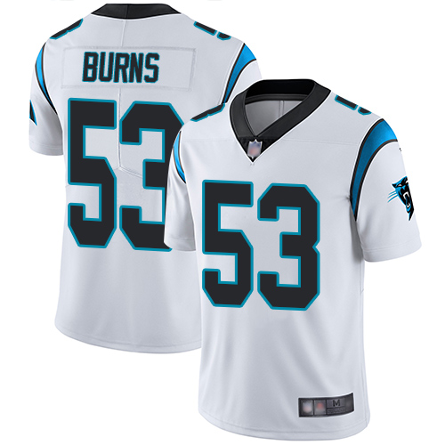 Carolina Panthers #53 Brian Burns White Men's Stitched NFL Vapor Untouchable Limited Jersey