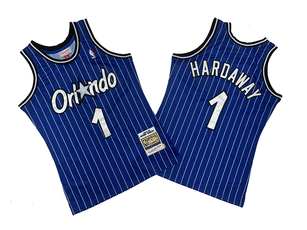 Men's Orlando Magic #1 Penny Hardaway 94-95 Blue Mitchell and Ness NBA Jersey