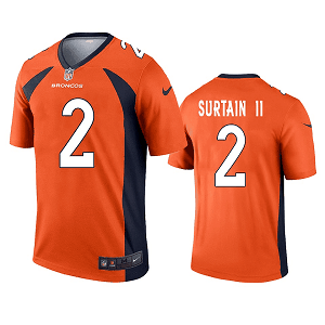 Men's Denver Broncos #2 Patrick Surtain II Orange Legend Jersey