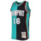 Men's Memphis Grizzlies Pau Gasol Mitchell & Ness Black/Turquoise Hardwood Classics 2001/02 Split Swingman Jersey