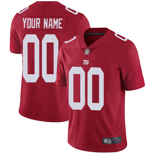 New York Giants Customized Red Men's Stitched NFL Limited Inverted Legend Jersey