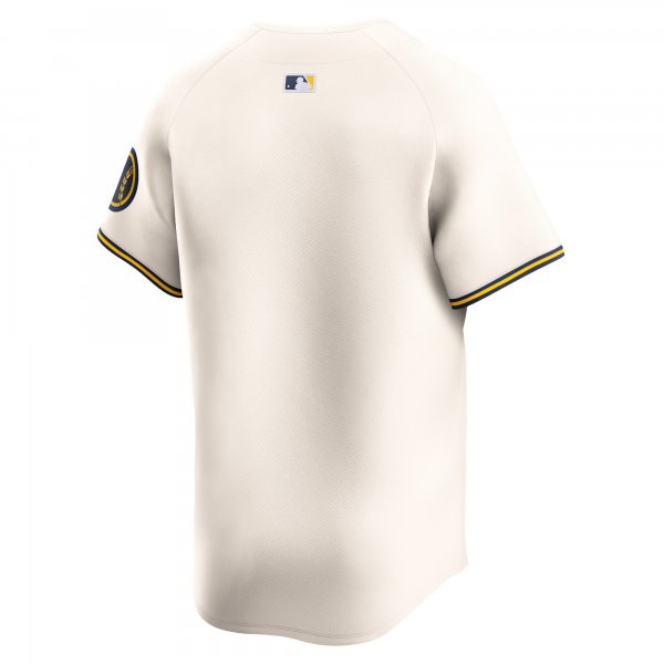 Men's Milwaukee Brewers Nike Cream Home Limited Jersey