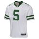 Youth New York Jets Garrett Wilson Nike Legacy White Game Jersey