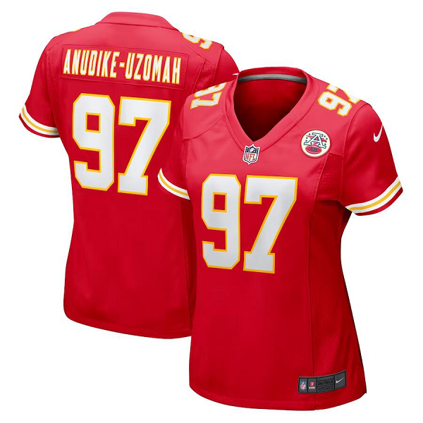 Women's Kansas City Chiefs #97 Anudike-Uzomah Nike 2023 NFL Draft First Round Pick Limted Jerseyt Red Jersey