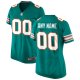 Women's Nike Aqua Miami Dolphins Alternate Custom Game Jersey