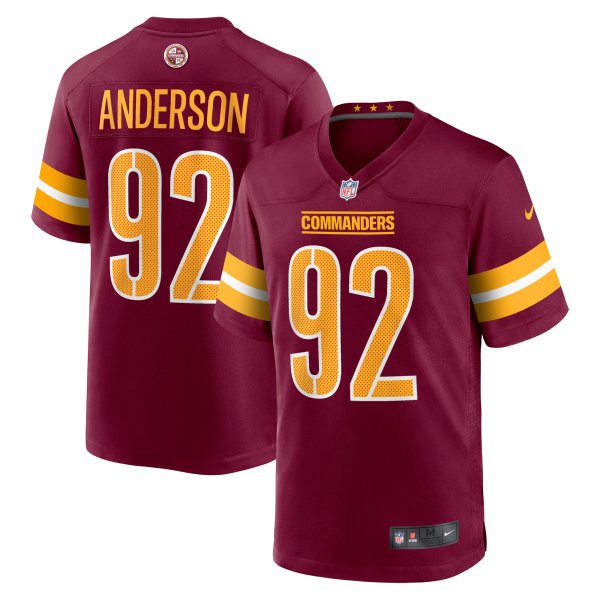 Men's Washington Commanders Abdullah Anderson Nike Burgundy Game Player Jersey