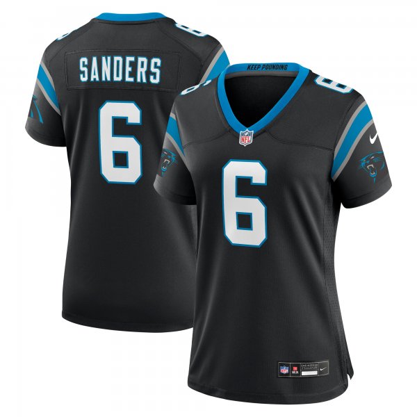 Women's Carolina Panthers Miles Sanders Nike Black Team Game Jersey